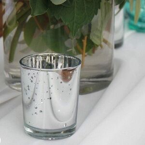 12 Mercury Glass Candle Votives  2.75 inch